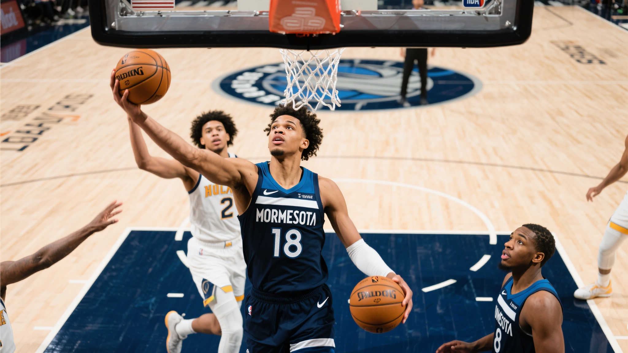 霍姆格伦高效表现:18分8板5帽掌控攻防两端 霍姆格伦高效表现:18分8板5帽掌控攻防两端